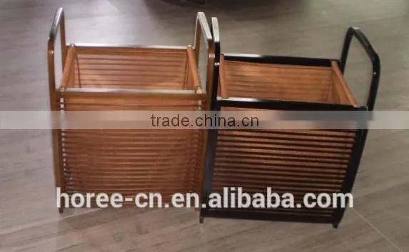 100% Bamboo Laundry Basket With Cotton Liner photo-4