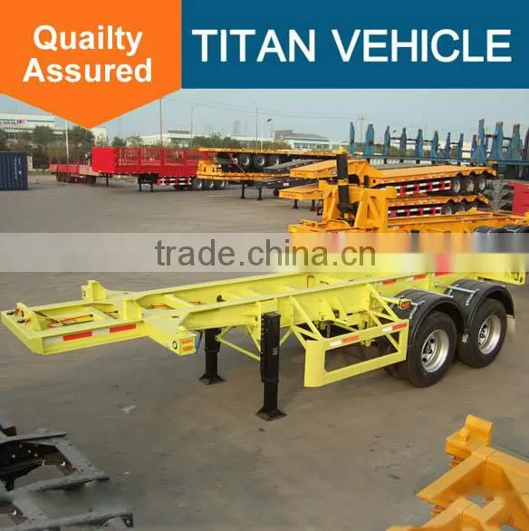 New or Used 2 Axles 20 Feet or 40' Container Chassis Semi Trailer photo-2
