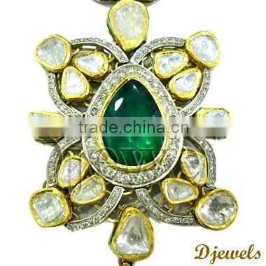 Kundan Polki Necklace Sets, Polki Meena Necklace Sets, Polki Jewelry photo-2