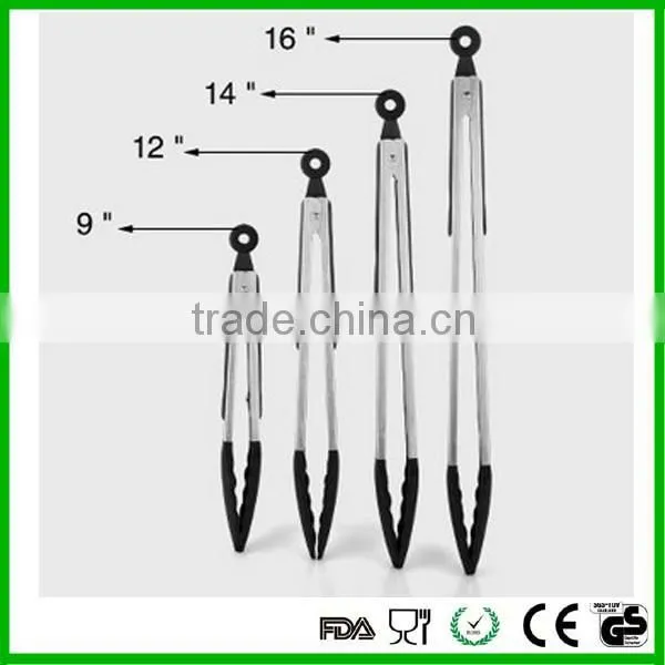 Food Grade Silicone Kitchen Locking Tongs , Food Tongs, BBQ Tongs photo-4
