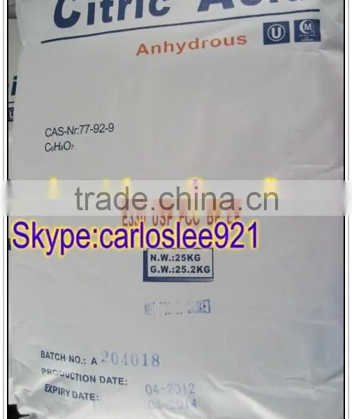 Food Additives Citric Acid Monohydrate / Anhydrous BP98 photo-6