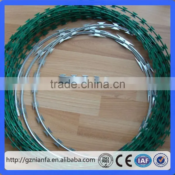 450mm BTO-22 Low Price Powder Coating Concertina Razor Barbed Wire(Guangzhou Manufacturer) photo-3
