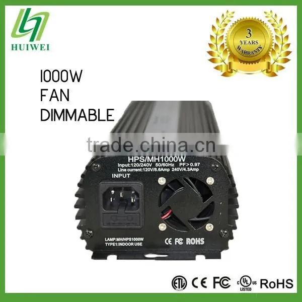 HID Ballast Light Ballast 1000W HPS MH Electronic Ballast Dimmable With Cooling Fan Original Manufacturer