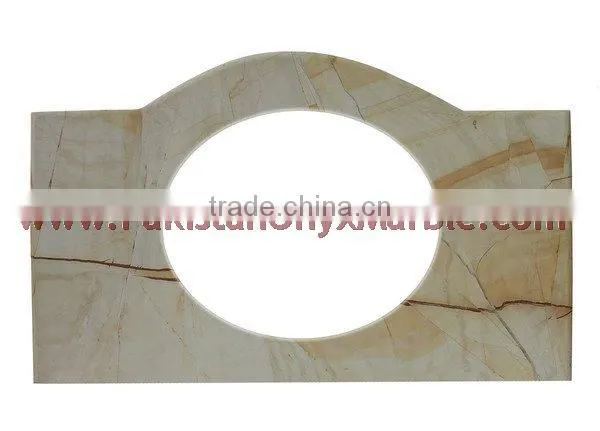 Modern Design Indus Gold Marble Vanity Tops photo-4