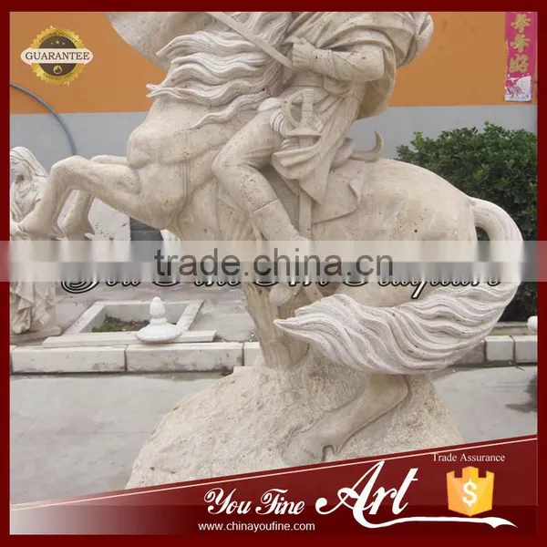 Life Size Napoleon Riding Horse Marble Statue photo-2