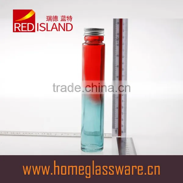 Short and Thin Clear Glass Bottle for Oil, Candies or Other Storage or as Fancy Gift photo-2