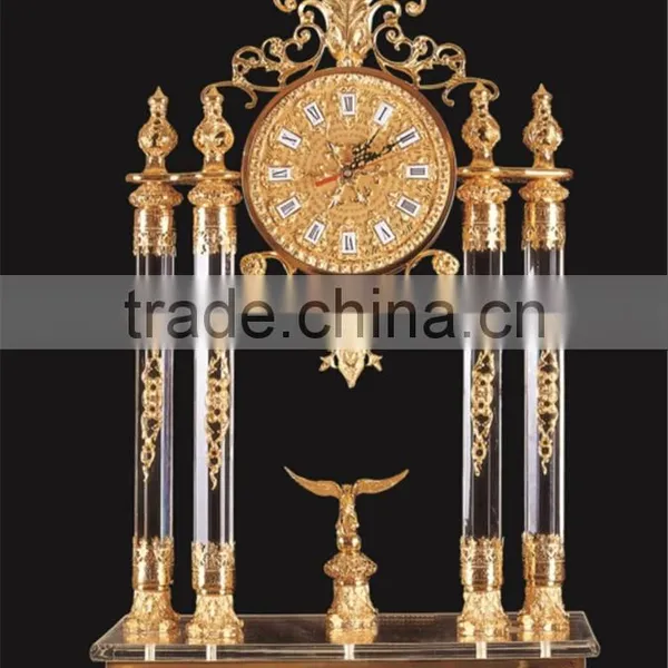 Beautiful Gilded Bronze French Bell Pendulum Desk Clock, Black Marble Desk Clock photo-5