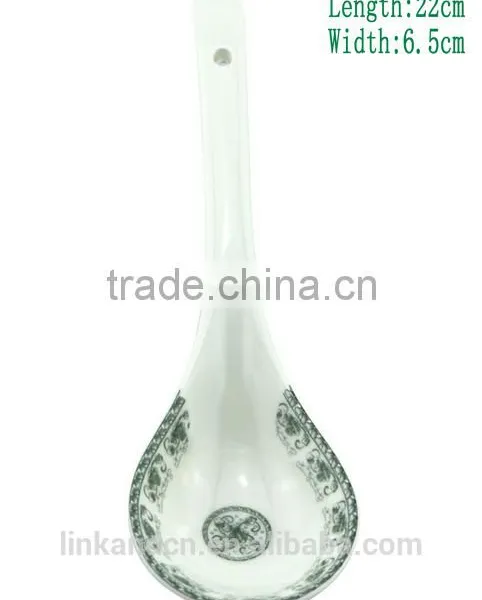SP1521 Haonai Chinese Ceramic Spoon, Ceramic Soup Spoon photo-2