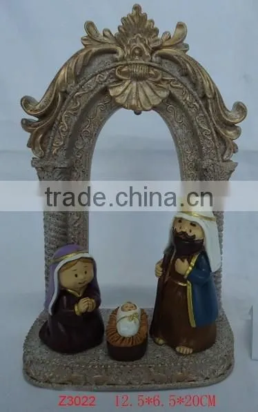 Polyresin 3d Baby Jesus Birth Craft Holy Family Figurines photo-3