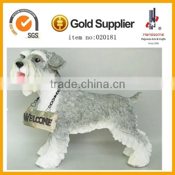 14.5 Inch Resin Dog Figurines Garden Animal Sculpture Resin Animal photo-6