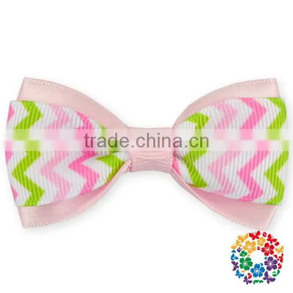 Fancy Stars Printed Bow Knot Girls Hair Accessories Hair Ribbons Grosgrain Boutique Hair Bow photo-4