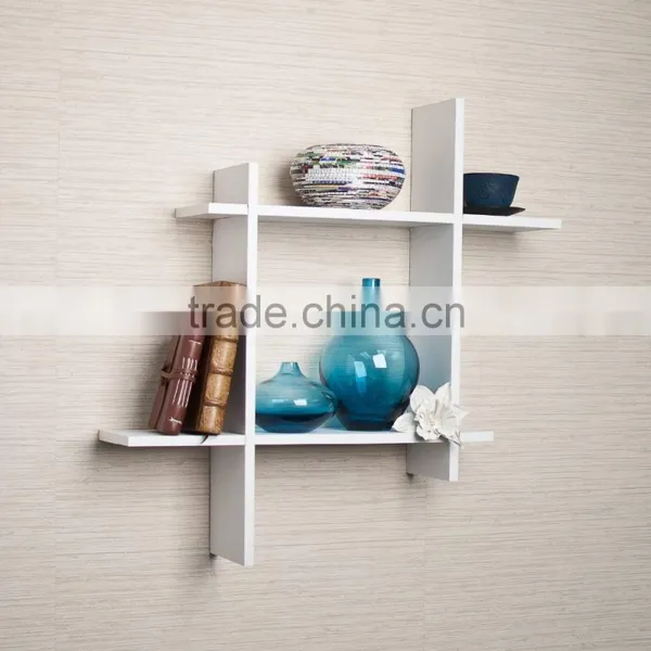 Asymmetric Laminate Square Floating Wall Shelf Lovely DIY Home Decorative Floating Wall Shelf Wholesale photo-3