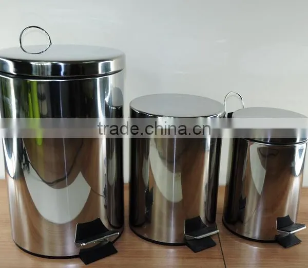 High Quality Stainless Steel Pedal Metal Trash Can Household Ash Bin Garbage Bin photo-4