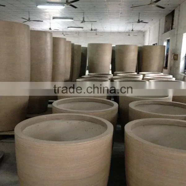 Large Fiberglass Clay Outdoor Tree Pot photo-3