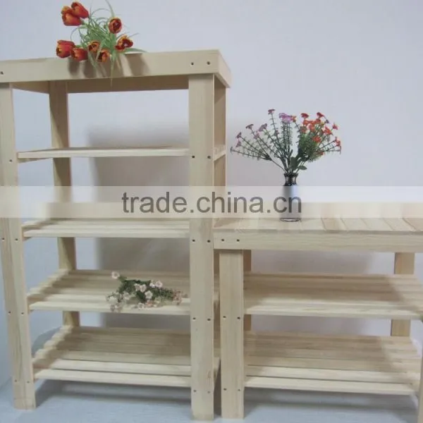 Foldable Modern Step Style Wood Decorative Flower Display Shelf photo-4
