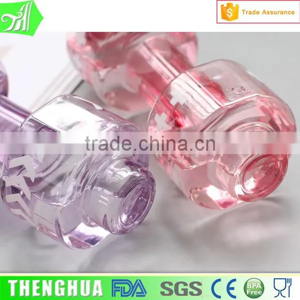 Sports Drinking Plastic Clear Dumbbell Water Bottle With Private Label photo-5
