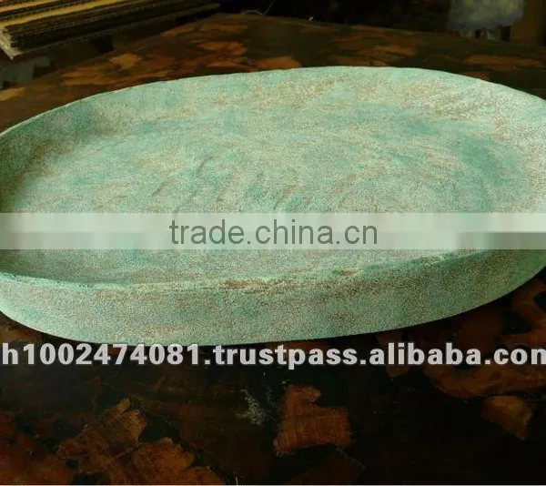 Imitation antique wooden tray.