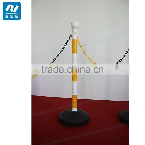 Water Filled Black Color Base Plastic Rope Stanchion photo-3