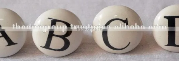 Latest Design Fine Hand Painted Alphabetic Door Knobs photo-3