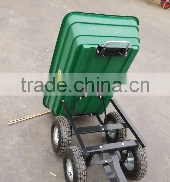 LARGE HEAVY DUTY GARDEN HOUSEHOLD 4 WHEEL UTILITY DUMP TRUCK WHEELBARROW TIPPER TC4253 photo-6