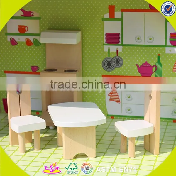 Wholesale Wooden Dollhouse Toy for Children, Lovely Wooden Dollhouse Toy, Popular Wooden Dollhouse Toy for Kids W06A104 photo-2