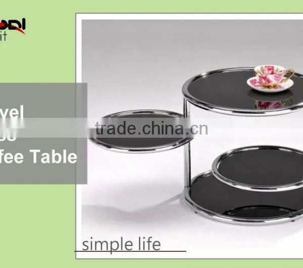 Metal Lags With Square Wood Coffee Table Nesting Wooden Top Side Table photo-4
