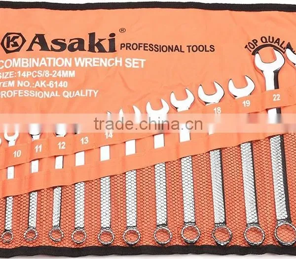 AK-6140 14pcs 8-24mm Polish Combination Wrench Set photo-2