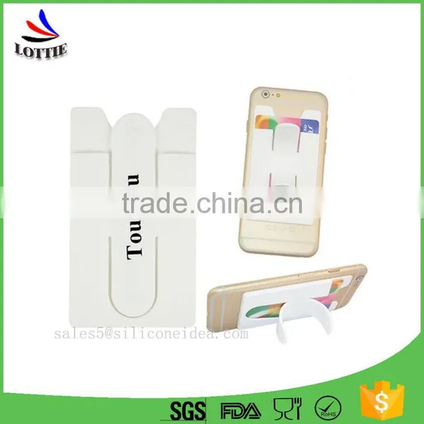 China Manufacturer Silicone Cell Phone Sticker Card Holder Durable Soft Silicone Sticky Mobile Phone Silicone Card Holder photo-2