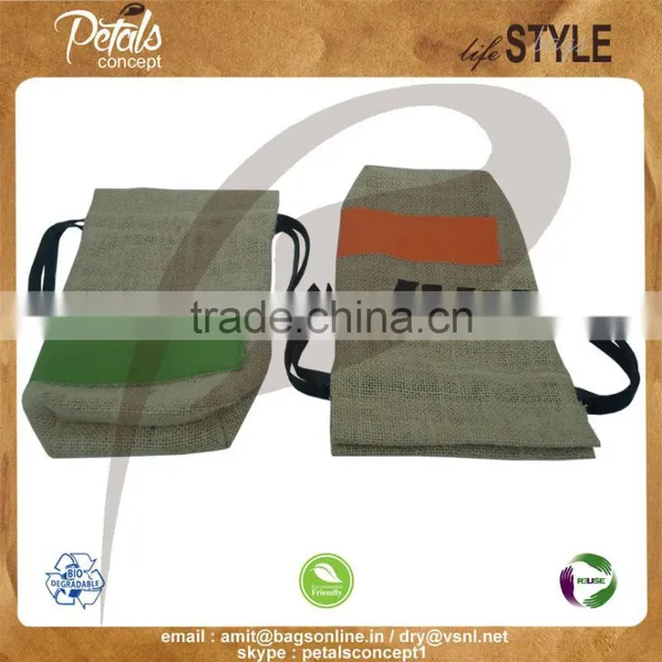 Drawstring Bag With Pu Label & Screen Print Logo With PU Pull String Closure - Ideal for Branding of Wine photo-4