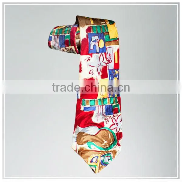 Customize Fashion Style Digital Printed Silk Tie