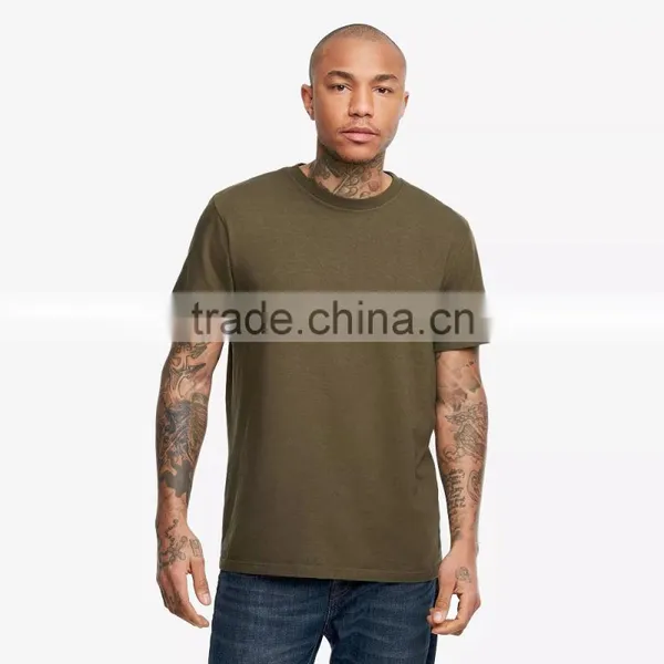 100% Cotton Plain Round Neck T Short Sleeve Premium Crew Men's t Shirt photo-3