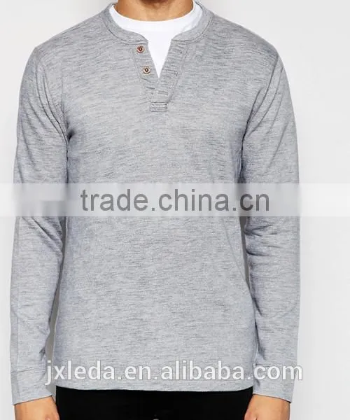 Jiangxi Mass Garm Ent Factory, 2016 Men Long Sleeve Quick Dry Slim Fit Henley Tee Shirt Overseas Custom photo-3