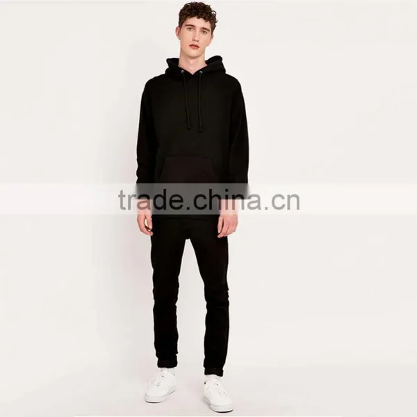 Custom Wholesale Solid Color Black Hoodie Blank High Quality Hoodies photo-3