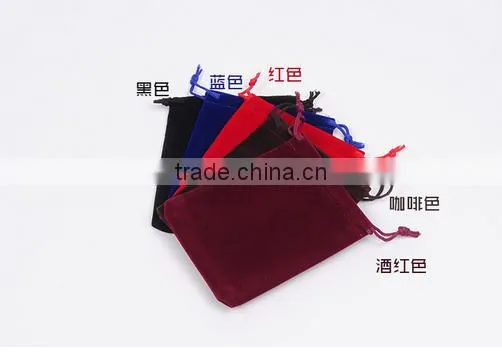 Cheap Velvet Drawstring Spout Pouch Bag Customized Velvet Jewellery Pouch Bag/jewelry Pouch Wholesale photo-2