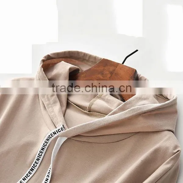 Wholesale Custom 80 Cotton 20 Polyester Women Pullover Short Sleeve Hoody photo-3