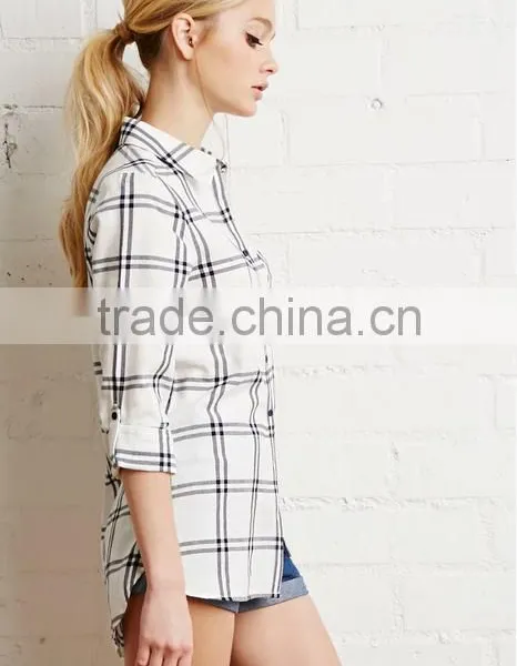 Wholesale Fashion Design Lady Casual Long Sleeve Blouse photo-4