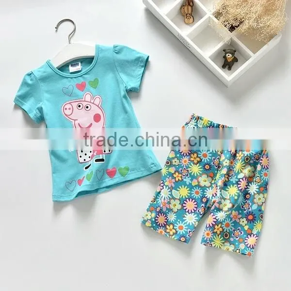 Kids Wear Baby Girls' Short Sleeve T-shirts Kids Top Fit Summer Short Sleeve Tshirts Set photo-2