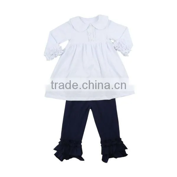 Pumpkin Pattern Pants White Ruffle Boutique Clothes Girls Halloween Outfits photo-3
