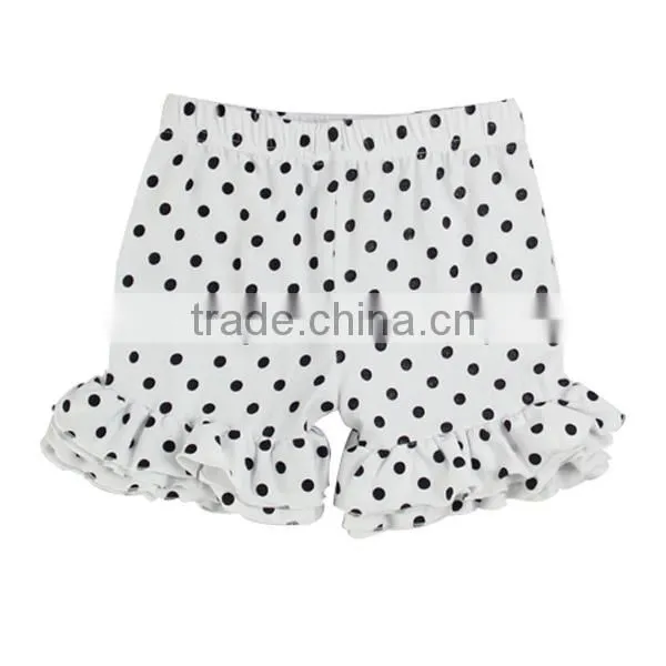 Polka Dot Print Shorts Child Model Wholesale Baby Ruffle Shorts Ruffle Icing Shorts photo-3