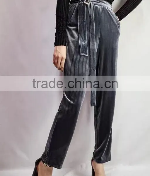 4665 Runwaylover High Waist Sexy New Design Velvet Sexy Pant photo-4