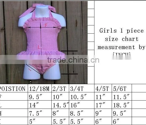 Girls One Piece Ruffle Toddler Kid Seersucker Swimsuit photo-4
