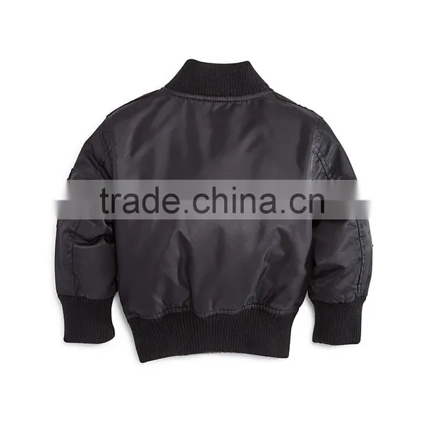 2017 Fashion Style Custom Logo Baby Kids Boys Winter Quilted Bomber Jacket Wholesale in China photo-4