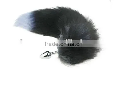 Factory Direct Sale Super Cool Silver Fox Tail Alternative Backyard Metal Anal Plug photo-2