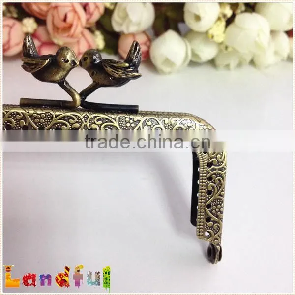 Vintage Bird Closure DIY Clutch With Sewing Holes Bag Frame Coin Purse Frame photo-3