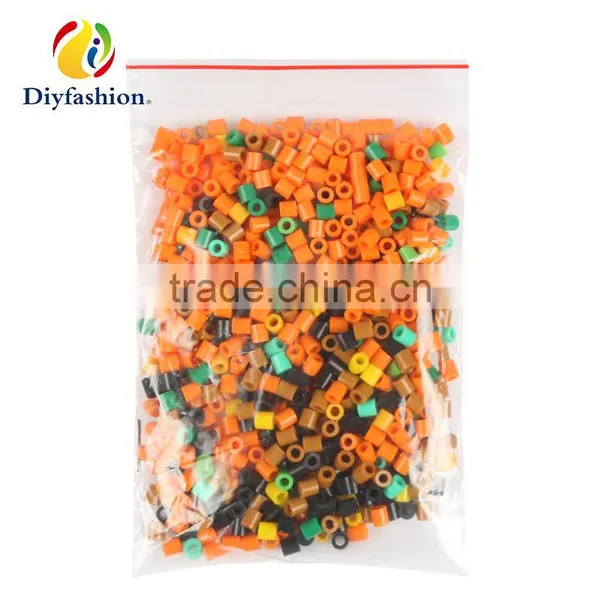 Diyfashion 5mm Hama Perler Fuse Beads Long Poumpkin Set With Puzzle Iron Paper and Twezzer Hama Beads Toys for Kids 18090 photo-3