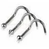 316L Surgical Stainless Steel Non - Allergic Screw Hoop Nose Rings / Body Piercing Jewelry