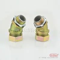 Color Zinc Plated Steel Angle Hose Connector