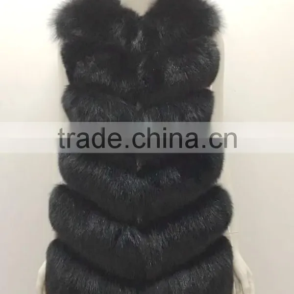Yanran Fur Gilet YR988 Super Quality Hot Sale Real Fox Fur Vest photo-5