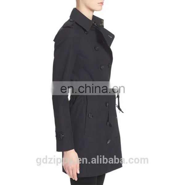 China Wholesale Black Trench Coat For Women photo-4