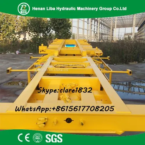 High Quality Factory 13T Fuwa Axle 40 Ton Skeleton Semi Trailer ,Container Semi Trailer Factory Price photo-4